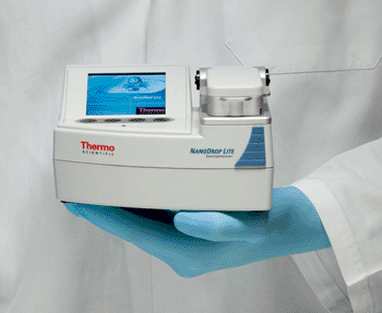 Image: The NanoDrop Lite spectrophotometer (Photo courtesy of Thermo Fisher Scientific).